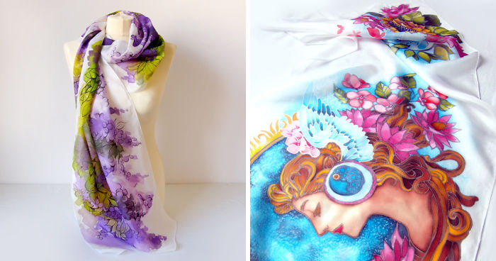 I Paint On Silk To Create Wearable Piece Of Art