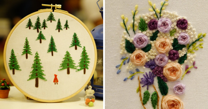 I Found Out How To Brighten The Wall With Hand Embroidery Hoop Art