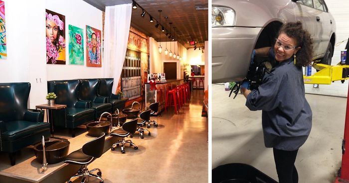 This All-Female Auto Shop Will Do Your Hair And Nails While They Fix Your Car