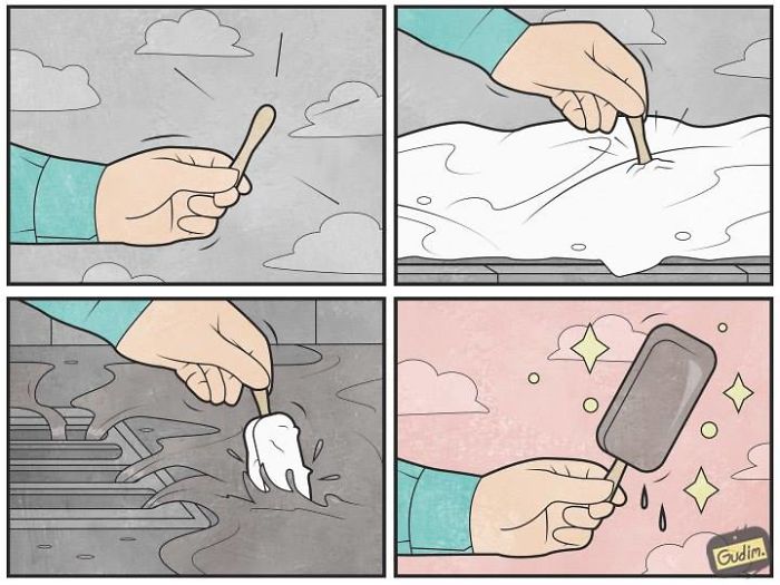 Russian Illustrator Draws Sarcastic Illustrations That You’ll Need To See Twice To Understand