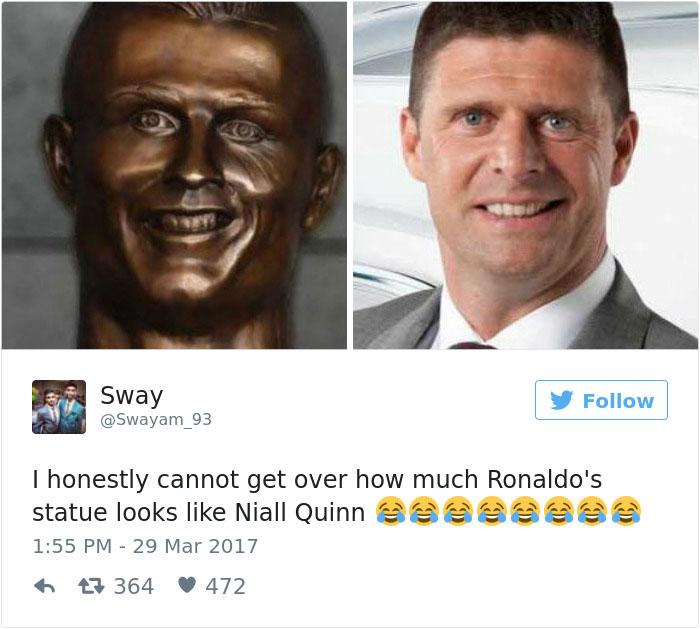 Cistiano Ronaldo Statue Fail