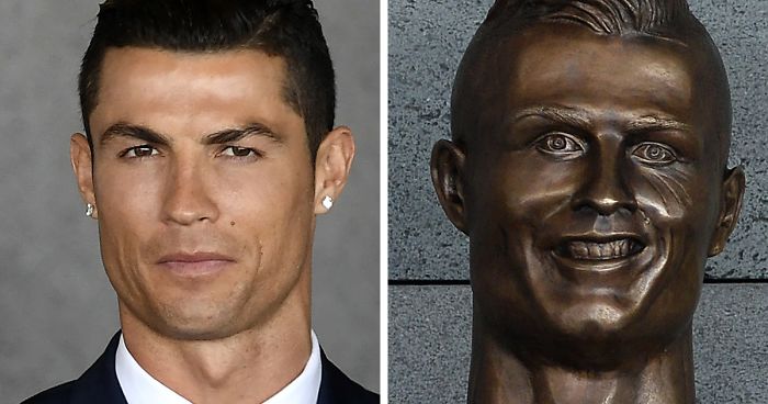 112 Of The Funniest Reactions To Cristiano Ronaldo’s New Statue (Add Yours)