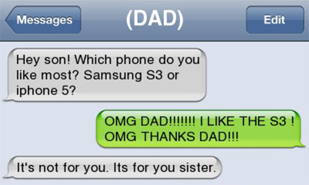 Funny Dad Text