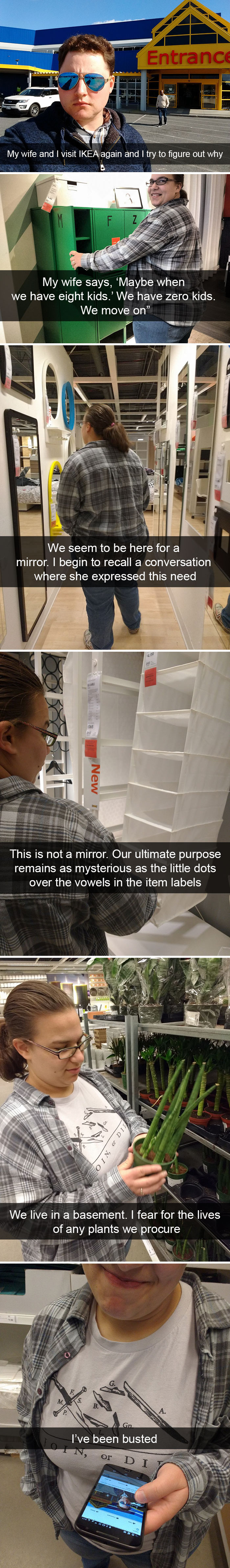 Man Secretly Documents His Wife Taking Him To Ikea Again