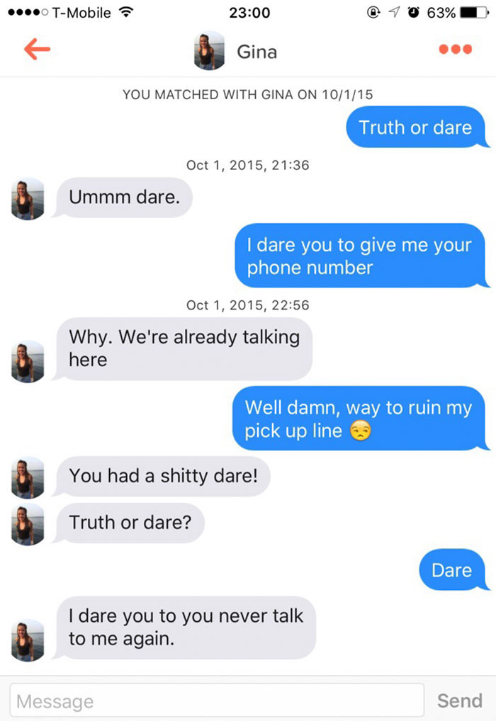 Had A Nice Conversation With Gina Last Night