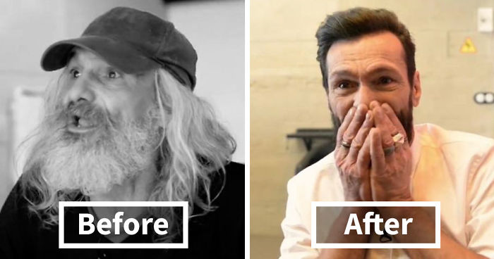 Homeless Man’s Unbelievable Transformation Into “Hipster” Makes Him Burst Into Tears