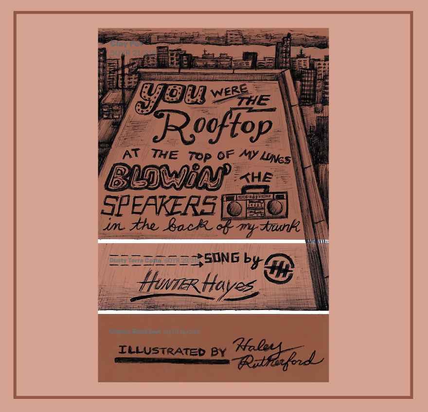 I Draw Lyrics On Paint Swatches