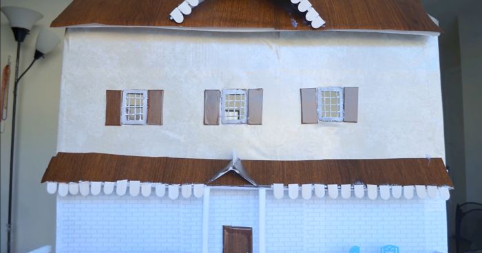 I Made This Doll House From Cardboard And Foam Board