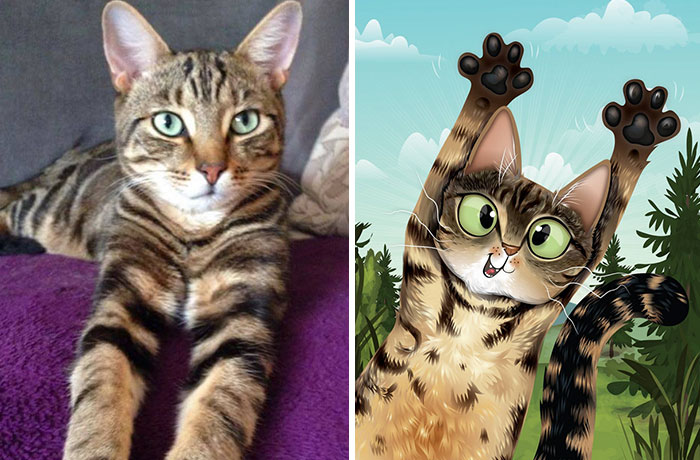 I Make Portraits Of People’s Pets Inspired By Their Personalities