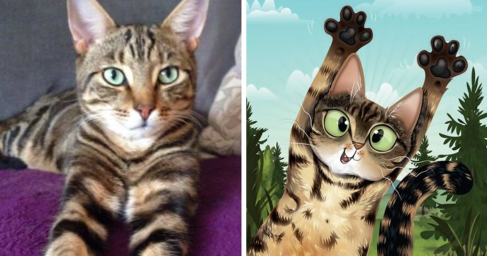 I Make Portraits Of People’s Pets Inspired By Their Personalities