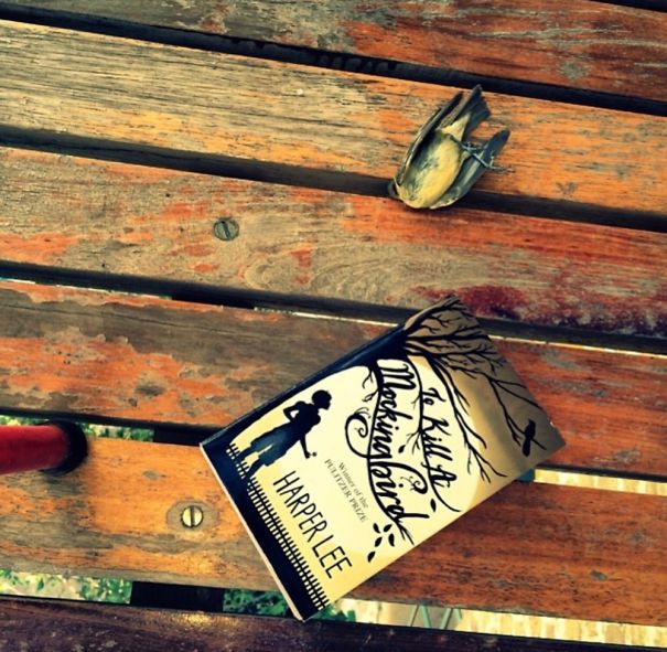 To Kill A Mockingbird ( I Left My Book On The Porch For 5 Minutes And Came Back And Saw This)