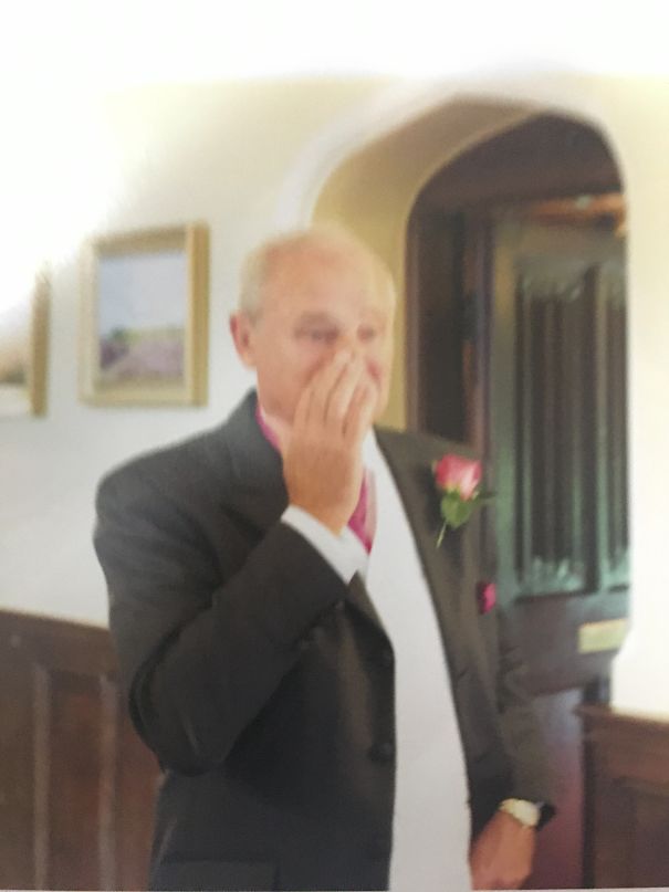 My Dad Seeing Me For The First Time On My Wedding Day.