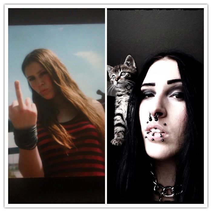 13year Old Self Was Clueless,rebellious And Pretty Basic. 27year Old Self Has Fully Evolved And Is An Educator At A Boarding School For Blind Juveniles,a Musician And A Very Passionate Cat Mom.