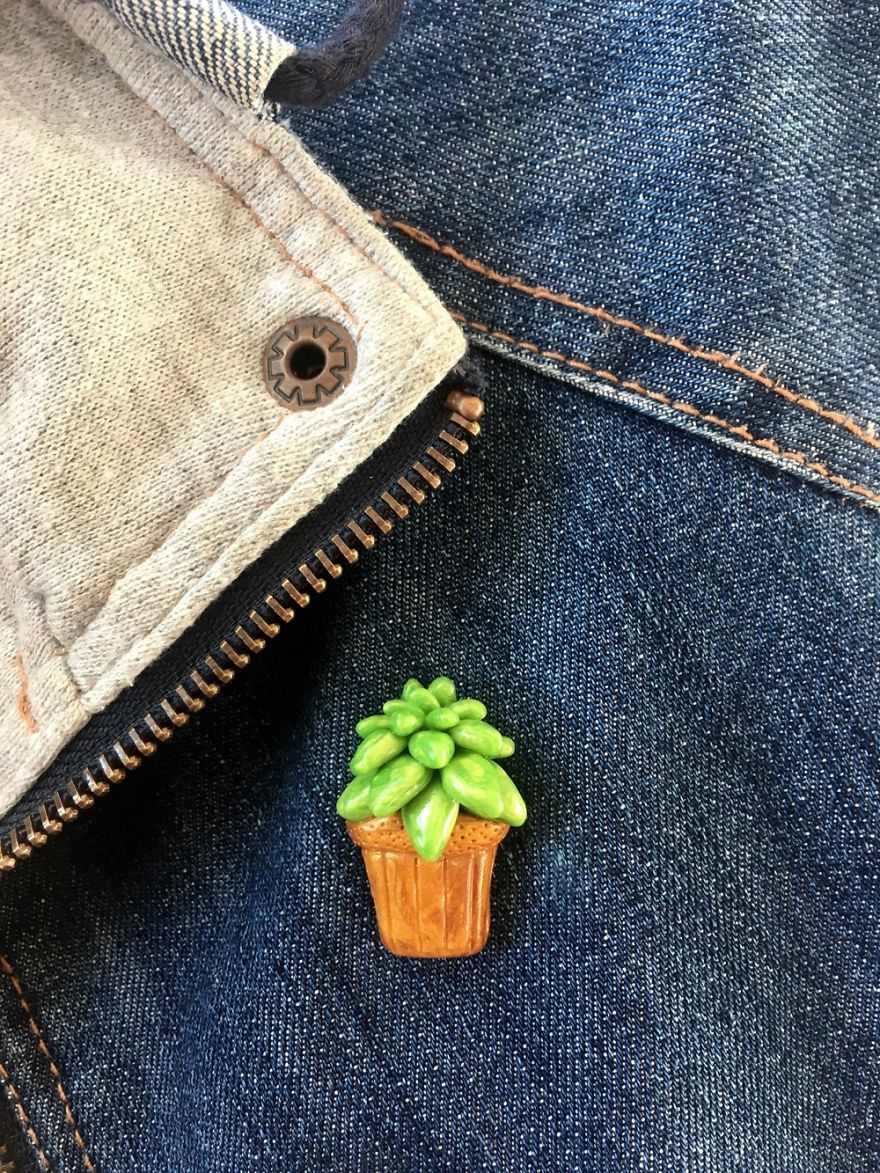 Polymer Clay Pins And Earrings Made By Me