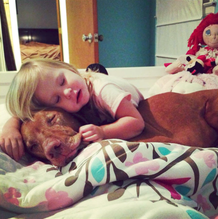 Daughter And Her Dog