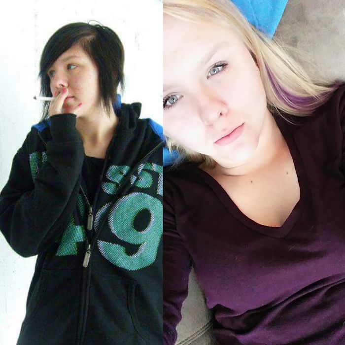 Late 2008 To Mid-2017. Went From A Little Emo Kid Who Thought Skipping School And Drinking Was Where It Was At, To A 22 Year Old Mother Of 3 Working On Getting My Security And Private Investigation License.