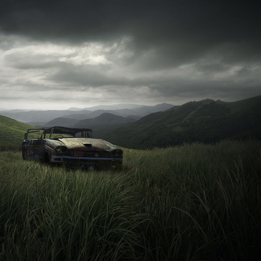 I Rescue Beautiful Old Cars From Being Forgotten Using Digital Art I Rescue Beautiful Old Cars From Being Forgotten Using Digital Art