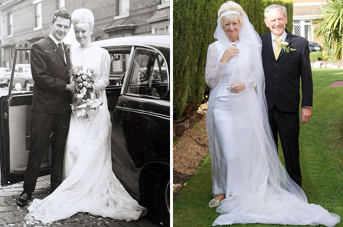 Couple Celebrates 50 Years Of Love By Wearing Same Wedding Clothes They Wore In 1966