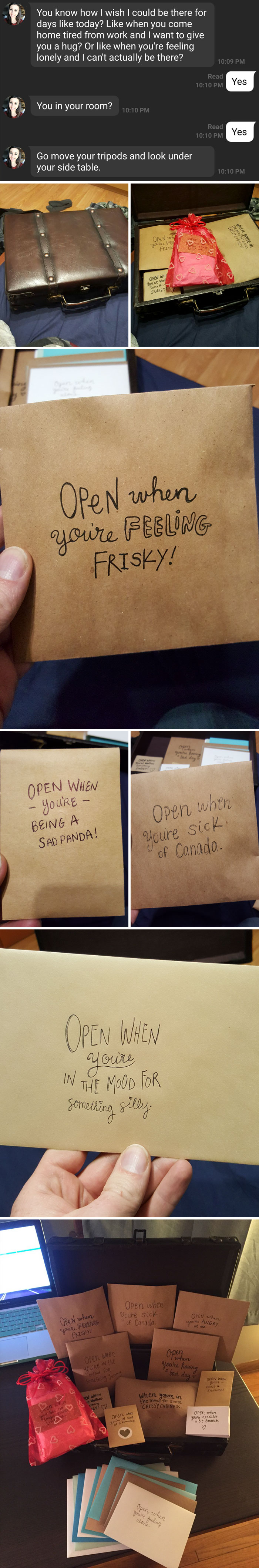 When Your Gf Lives 2 Time Zones Away And Leaves You Surprises