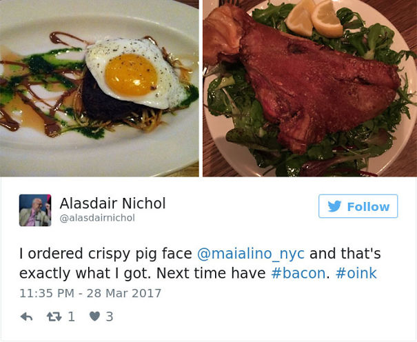 Ordered Crispy Pig Face And That's Exactly What I Got