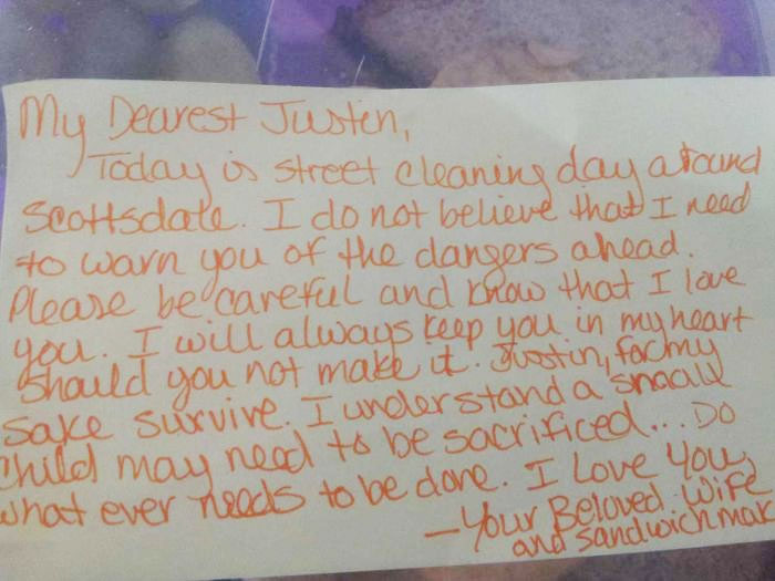 Wife Leaves Me Notes With My Lunch