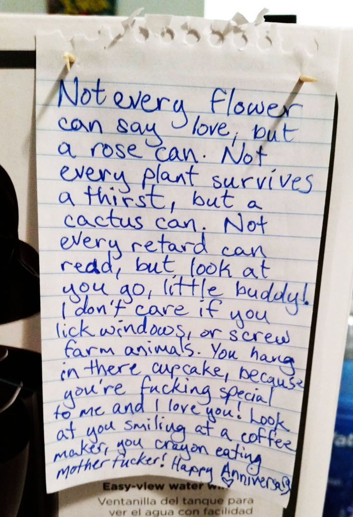 Just Got This Lovely Anniversary Note From My Lovely Girlfriend..