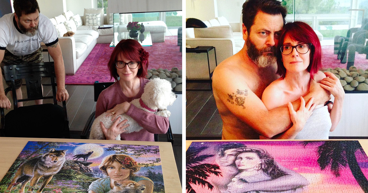 21 Times Nick Offerman And Megan Mullaly Fit Together Like 2 Pieces Of A Pu...
