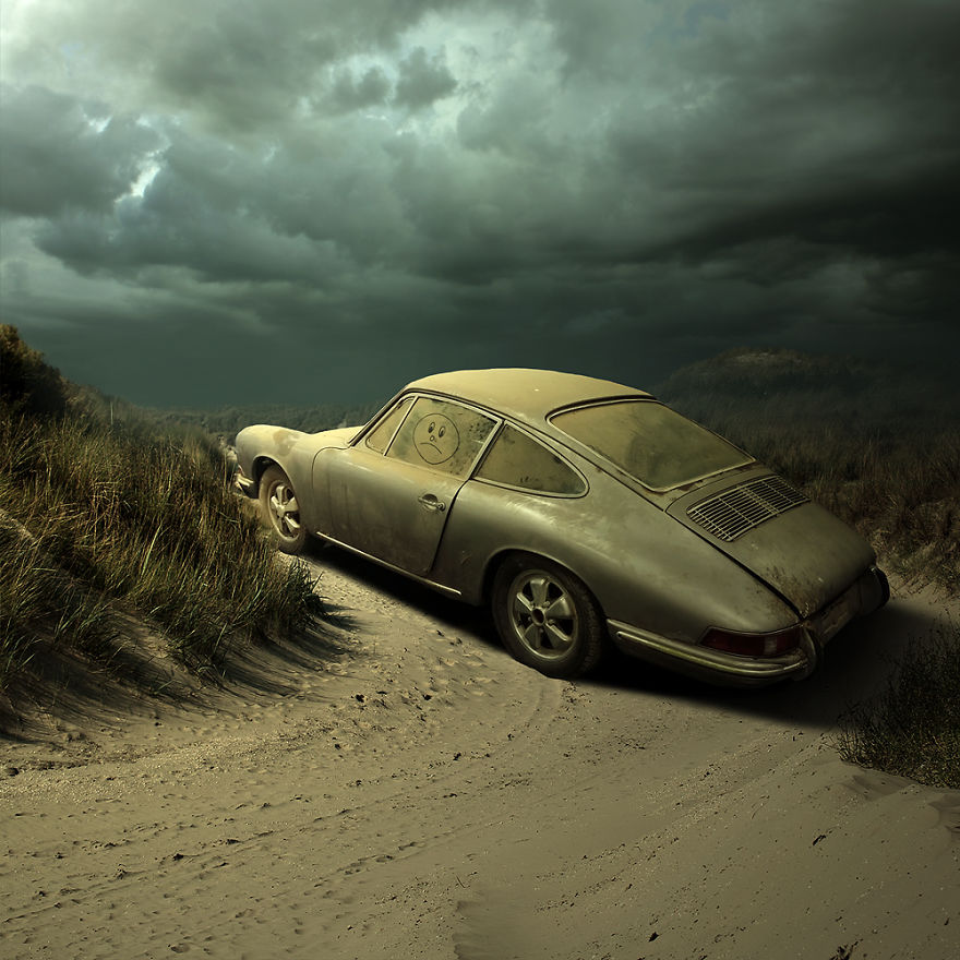 I Rescue Beautiful Old Cars From Being Forgotten Using Digital Art I Rescue Beautiful Old Cars From Being Forgotten Using Digital Art