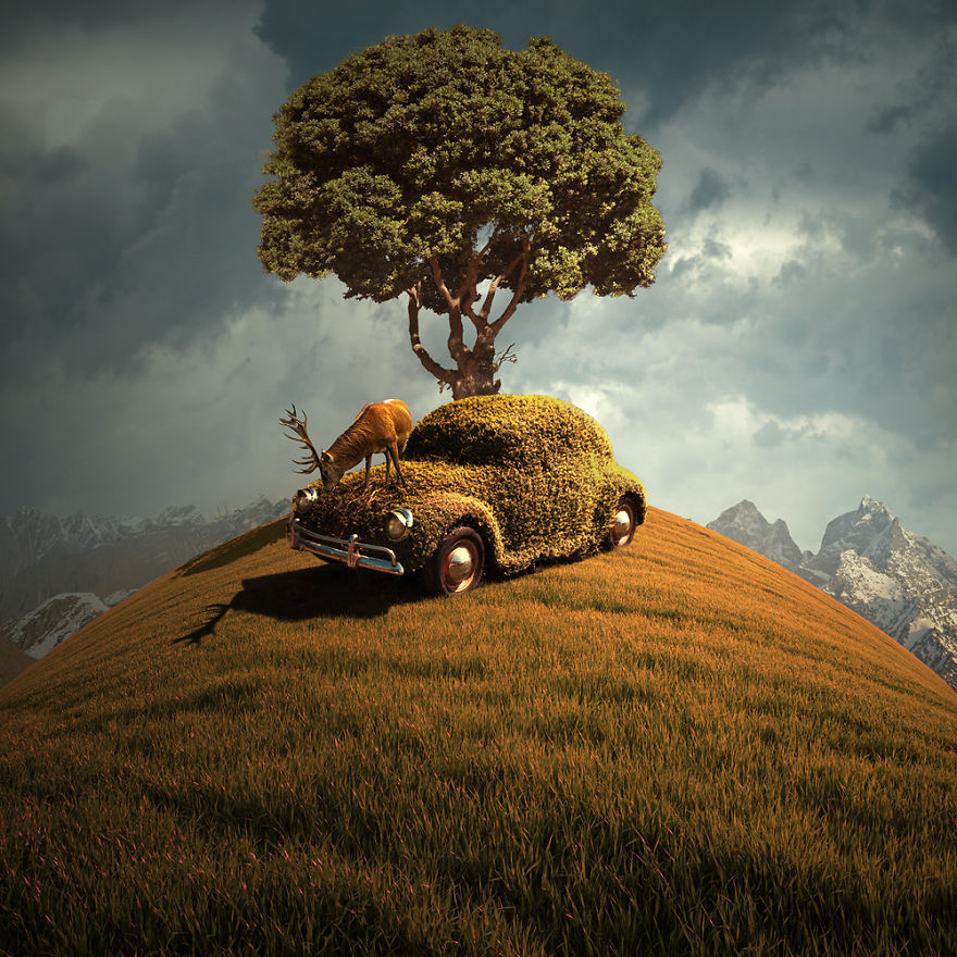 I Rescue Beautiful Old Cars From Being Forgotten Using Digital Art I Rescue Beautiful Old Cars From Being Forgotten Using Digital Art