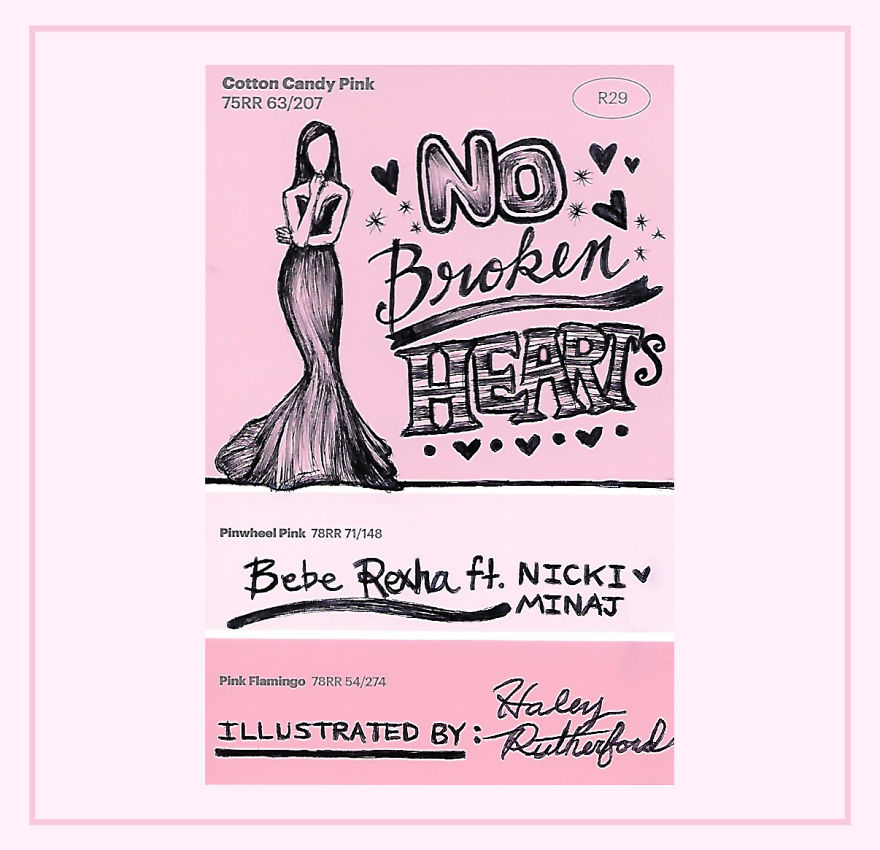 I Draw Lyrics On Paint Swatches