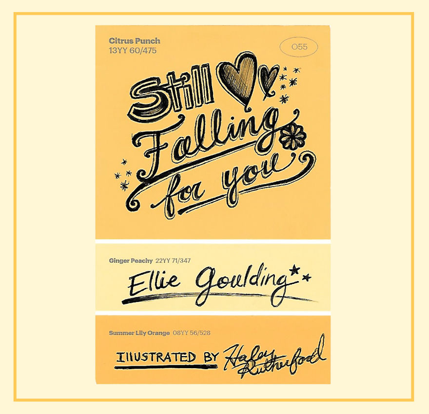 I Draw Lyrics On Paint Swatches