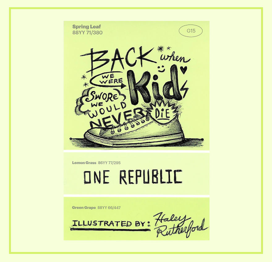 I Draw Lyrics On Paint Swatches