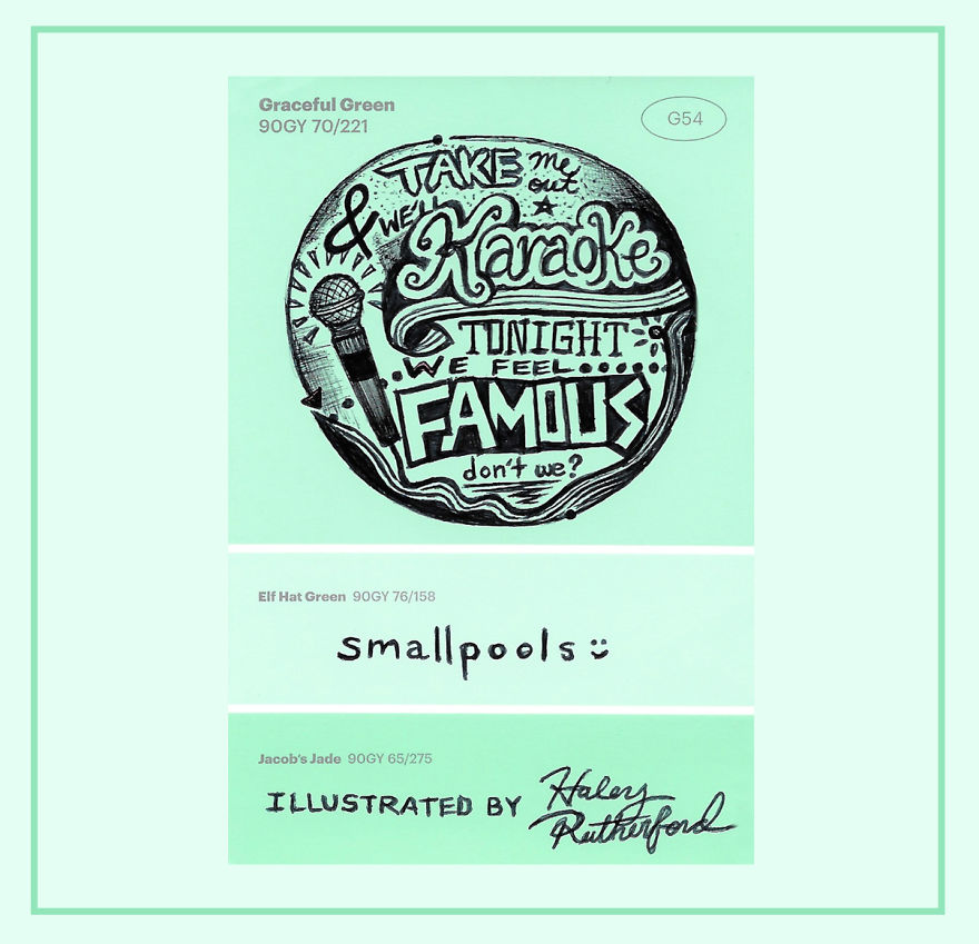 I Draw Lyrics On Paint Swatches