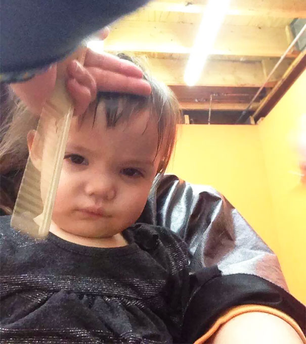 Niece Getting Her Haircut For The First Time... She Couldn't Be Happier!