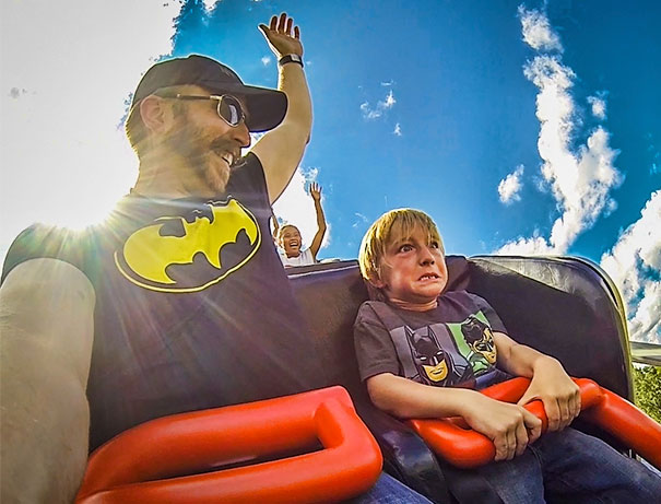 Clark Was Very Excited To Ride A Rollercoaster Like A Big Boy, Until The First Drop
