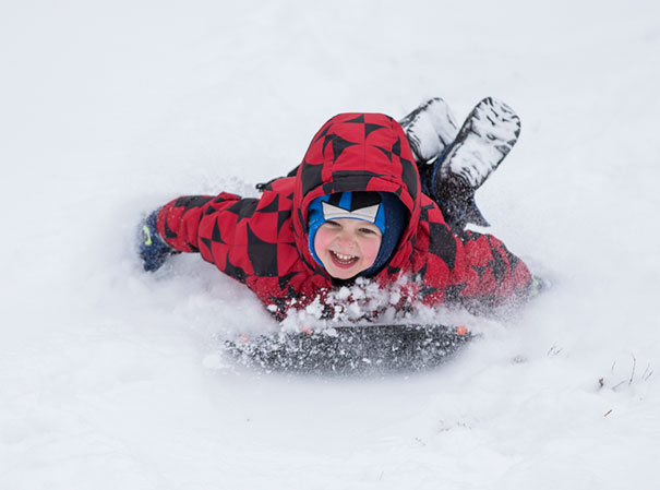 First Time Sledding