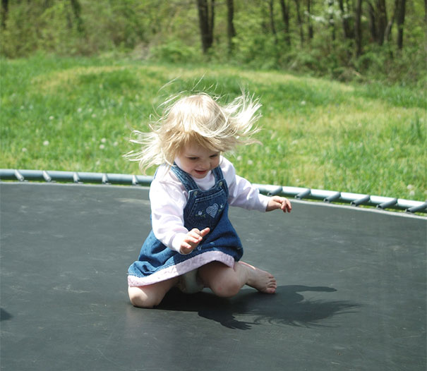 First Time On A Trampoline