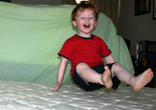 First Time To Sit After Jumping