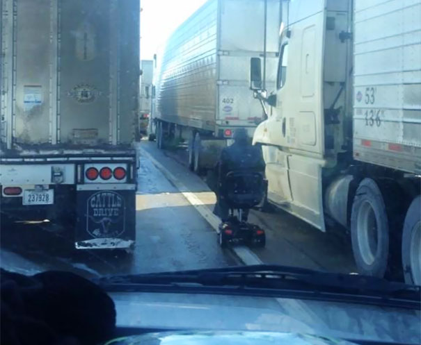 Well That's One Way To Get Through A Traffic Jam