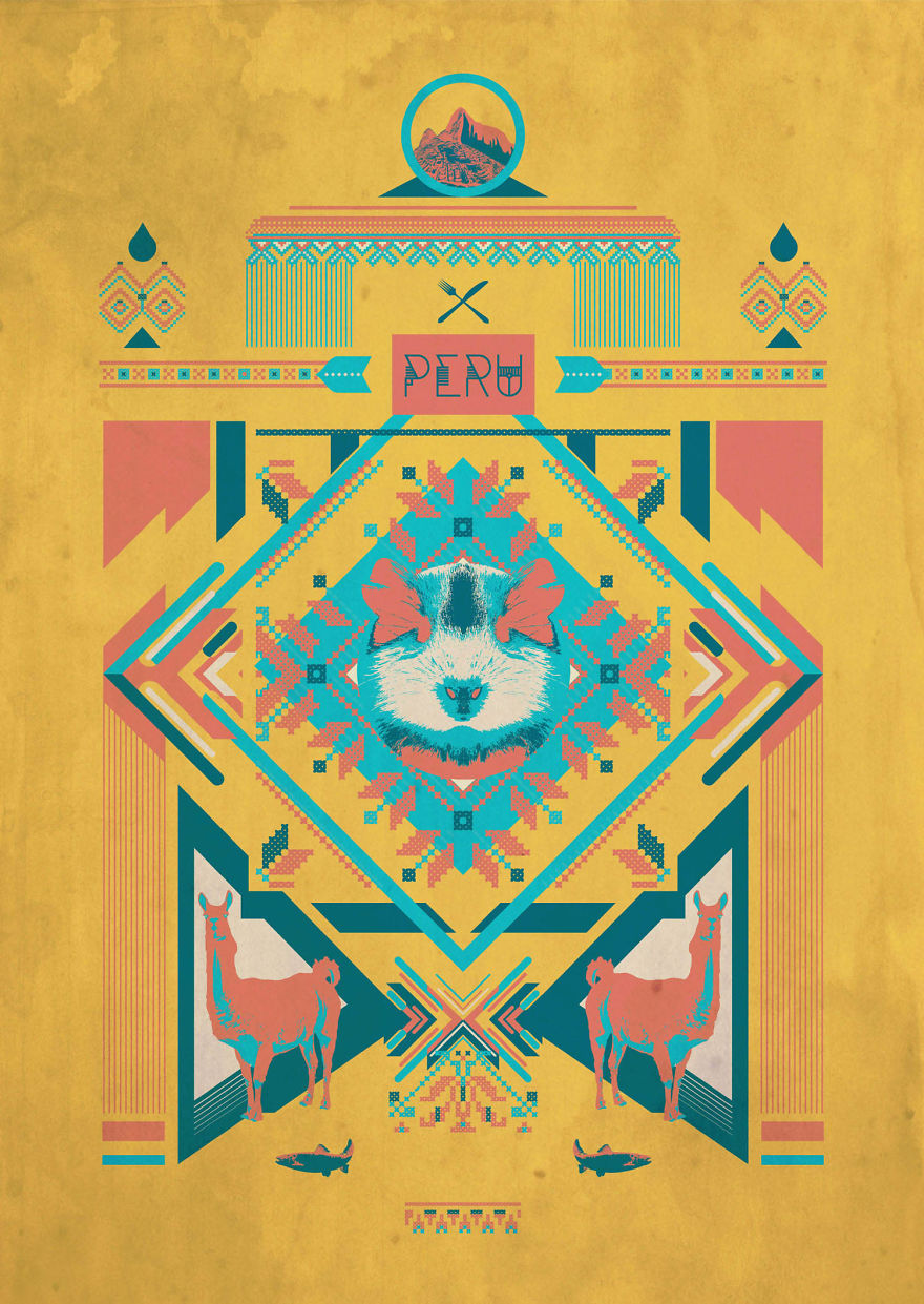 Poster Series I Did During Travels In South America