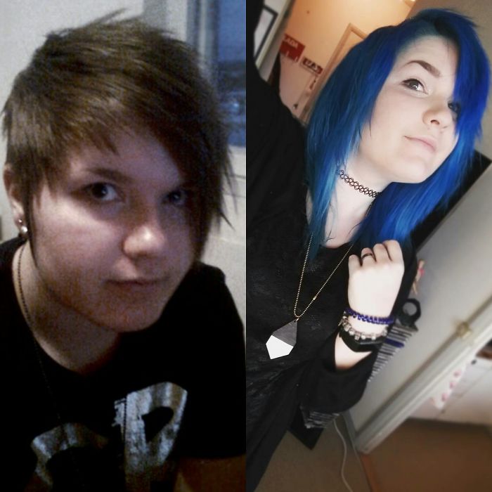 2012 Vs 2017. Then I Was Just A Tomboy Trying To Become A Car Mechanic, And Now I'm Professional Graphic Designer Studying Video Editing. Still Alternative!