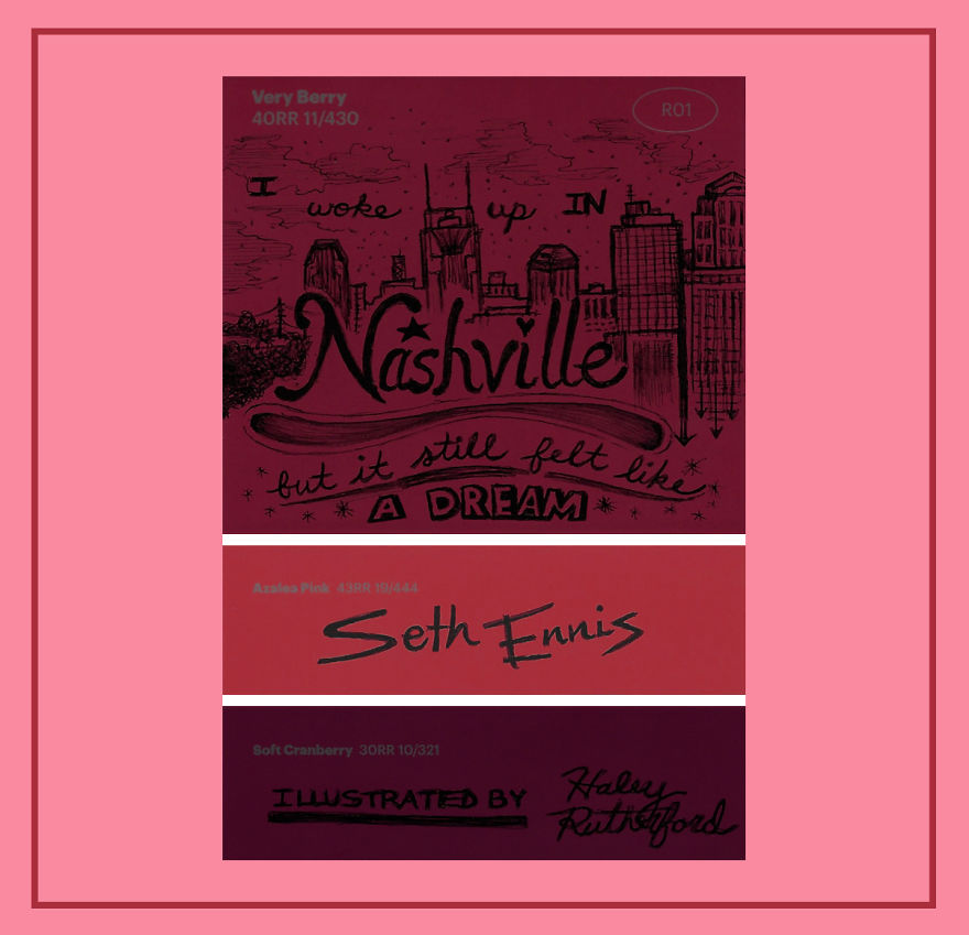 I Draw Lyrics On Paint Swatches