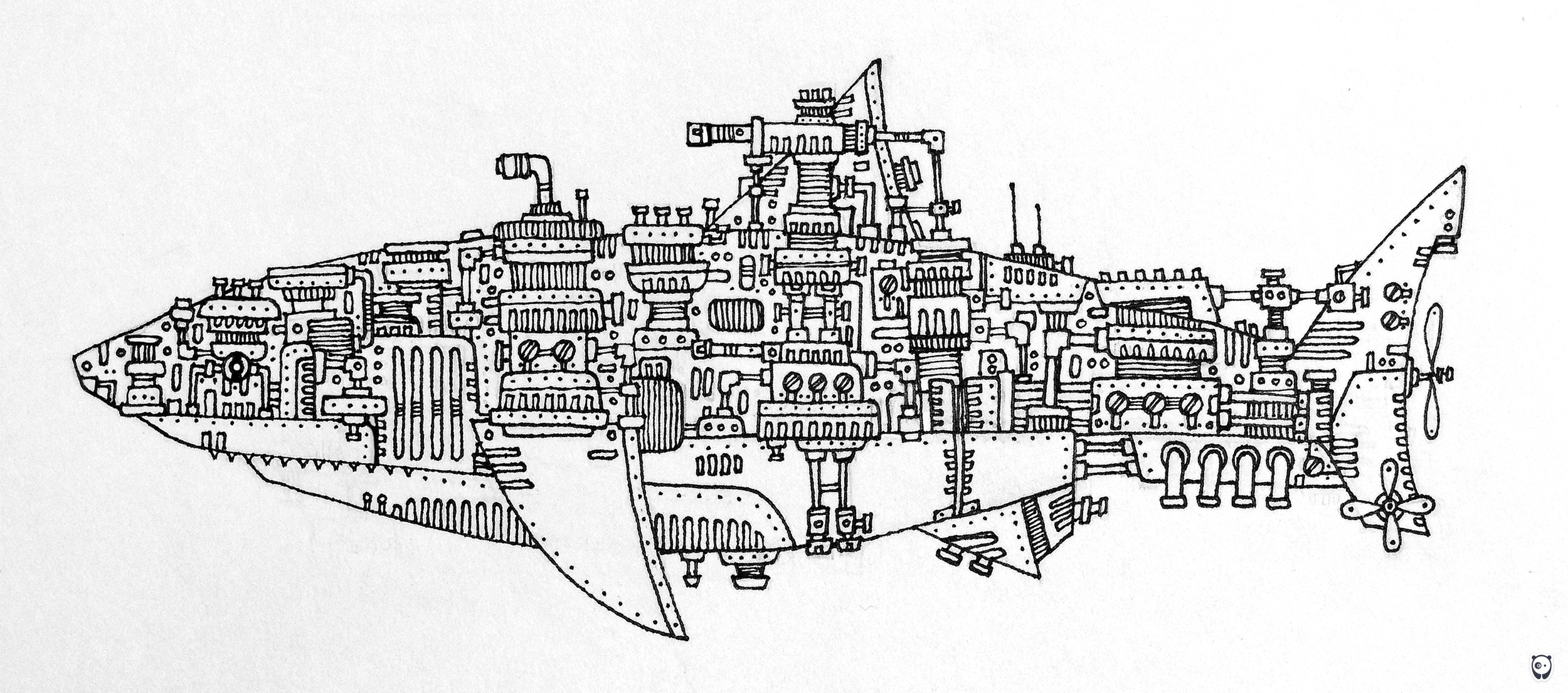 Great White Shark War Submarine