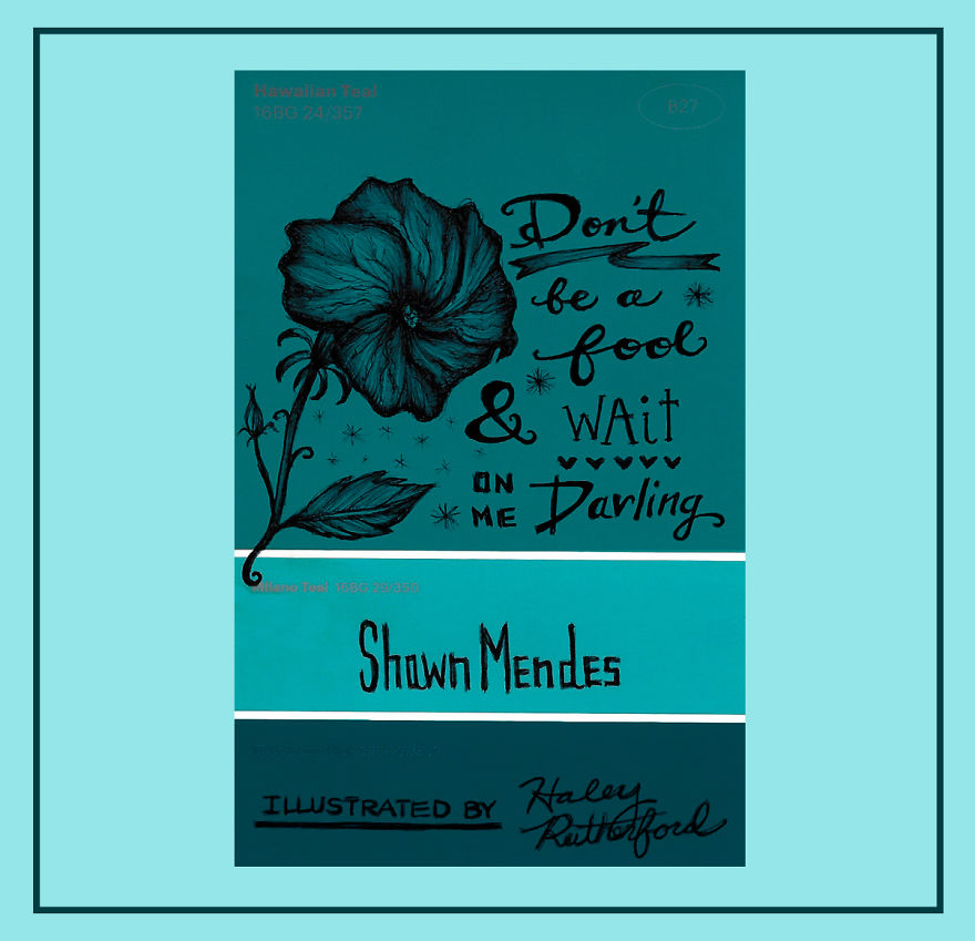 I Draw Lyrics On Paint Swatches