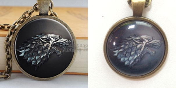 Ordered A "3d Sculpted" Got Necklace, Received A Printed One With A Glossy Surface.