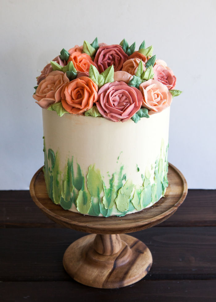 Spring-colourful-buttercream-flower-cakes