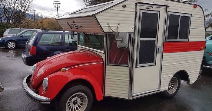 Rare 1970s Volkswagen Beetles Converted Into Mobile Homes, A.K.A. “Bug Campers”