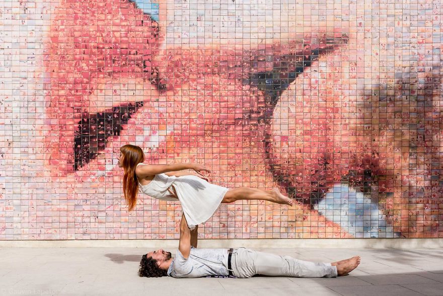 Mixing Body Art And Photography While Doing Yoga In Barcelona
