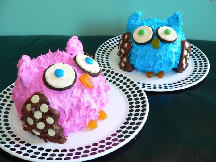 Made These Owl Cakes For My Twins' 1st Birthdays