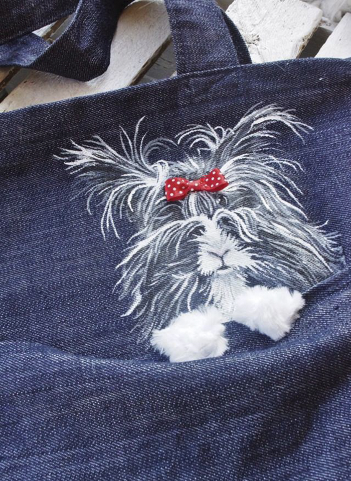 Forever Together! Hand Painted Shoulder Bags With Animals In A Pocket